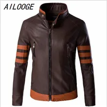 AILOOGE Горячая новинка Для мужчин из натуральной кожи, женская кожаная куртка с воротником-стойкой Тонкий мужской oдежда из натуральной кожи Верхняя одежда для детей