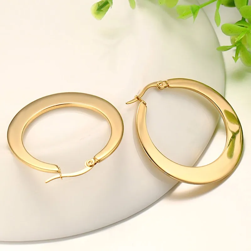 Meaeguet 35 мм большой круг обруч серьги золотого цвета для женщин вечерние ювелирные изделия трендовые круглые серьги Ronda Grande Pendientes