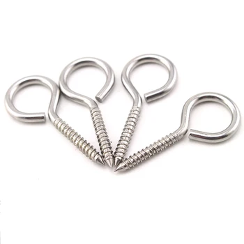 

M5 stainless steel eye M5*60mm screw ring hook