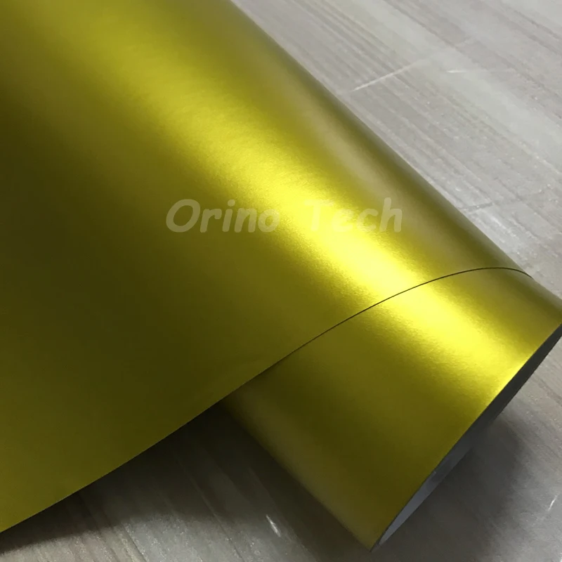 Gold Satin Metallic Vinyl Film Wrap-1