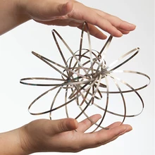 Металлическая Новинка забавная игрушка Спиннер волшебная игрушка антистресс игрушка Flow rings игрушки Упражнение узор жидкость браслет приспособления для снятия стресса