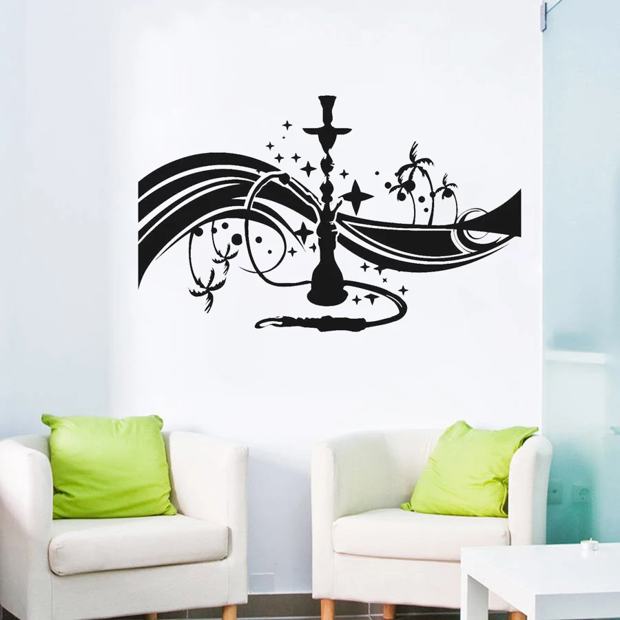 rta890 Smoke Tobacco Hookah bar Cafe Lounge Gift Wall Decal Vinyl Decor Sticker Art Decor Bedroom Office