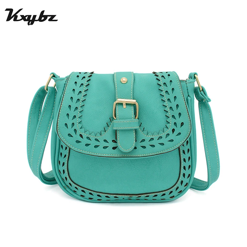 

KXYBZ Hollow Out Vintage Women Saddle Crossbody Bag Fashion Casual Female Small Messenger Bag Ladies Retro Purses Handbags K3013