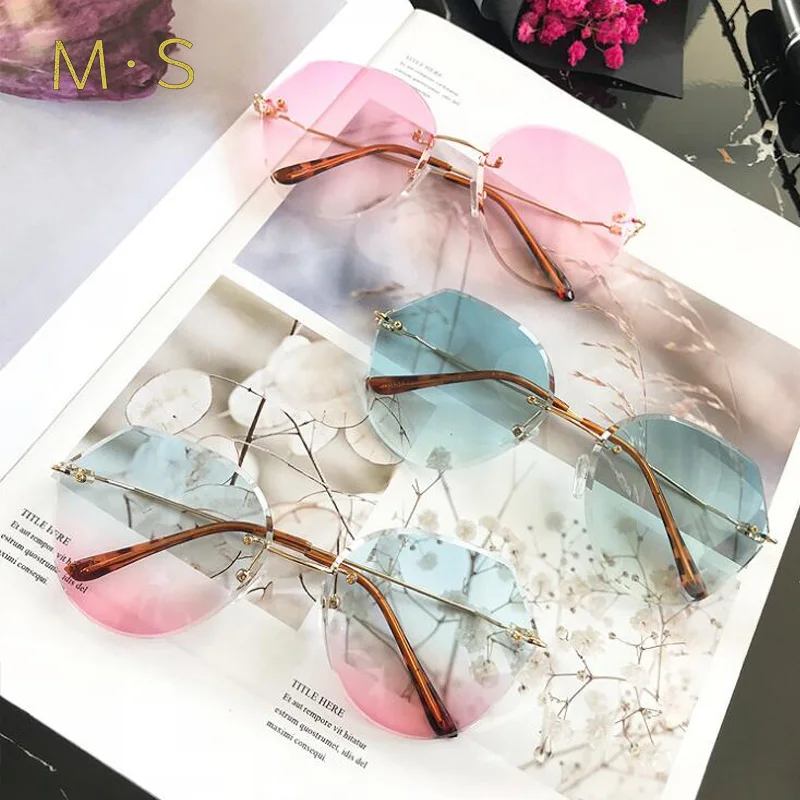 

MS BRAND DESIGN Fashion Sunglasses 2018 glasses uv400 colored designer clear candy vintage retro sunglasses