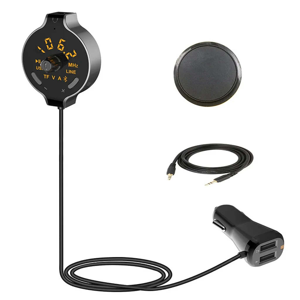 

OMESHIN Wireless Bluetooth Car MP3 Player Dual USB Charger Car Audio Modulator FM Transmitter USB Charger 4.2 Handsfree Apl26