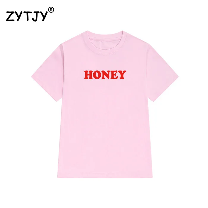 pink t shirt red writing
