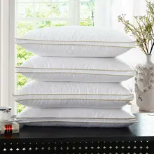 Peter Khanun Top Quality Brand Design White Duck Feather Neck Health Care Pillow 100 Cotton Allow