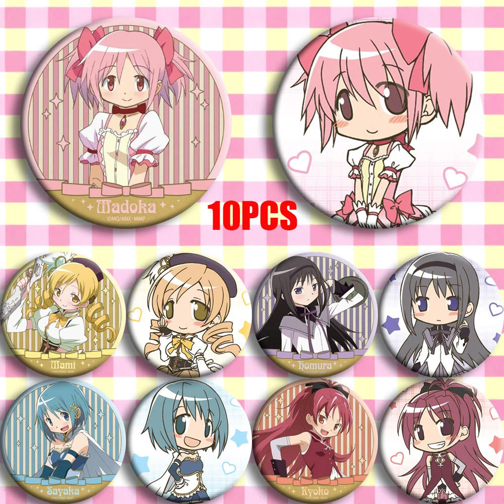 

Japan Anime Puella Magi Madoka Magica Kaname Madoka Cosplay Bedge Cartoon Collect Bags Badges For Backpack Button Brooch Pin NEW