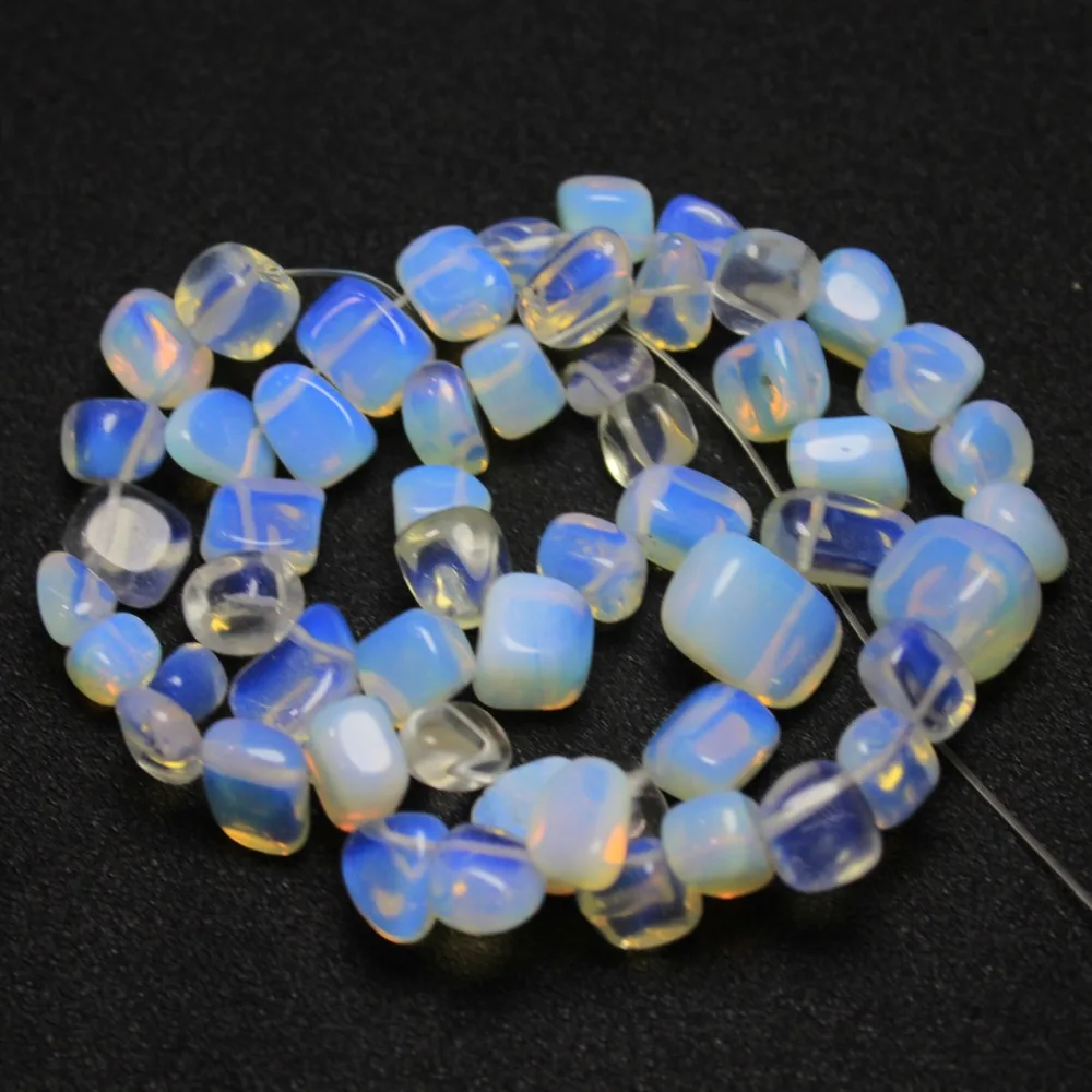

Wholesale 6-11 mm Opal Natural Stone Beads For Jewelry Making Irregular Shape Side Hole DIY Bracelet Necklace Strand 15''