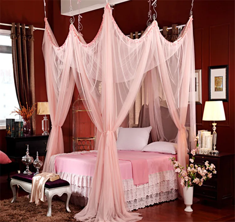 

MS.O Elegant Wedding Decoration Palace Summer Mosquito Net Insect Reject Mesh Fabric Romantic Princess Canopy Mosquito Net