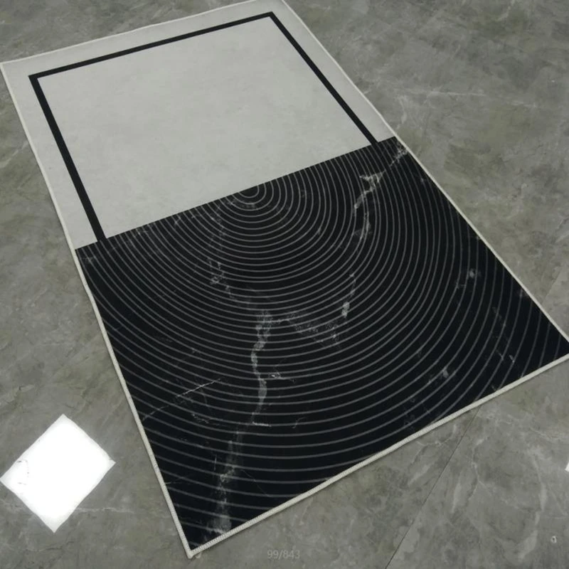 Белый черный геометрический большой ковер и ковер 160*230 см, Нескользящие Коврики для гостиной, спальни, диван, домашний декор, коврики