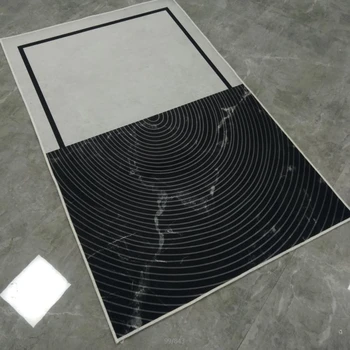 

White Black Geometric Large Carpet and Rug 160*230 cm Living Room Non-Slip Floor Mats Bedroom Tapete Sofa Home Decor Area Rugs