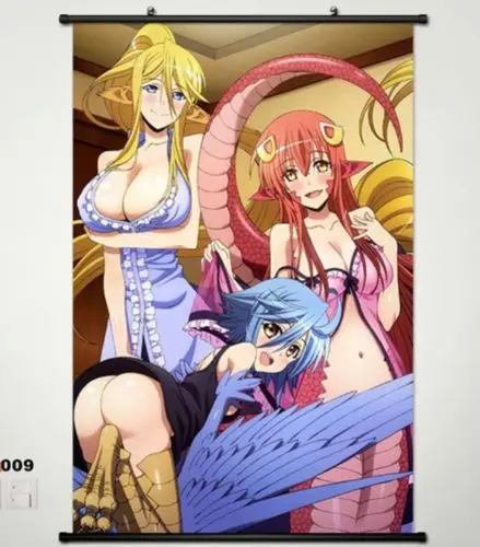 Monster Musume No Iru Nichijou Miia домашний декор аниме японский плакат настенная прокрутка 7 |