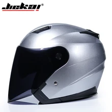Мотоцикл JIEKAI шлемы электрический велосипедный шлем с открытым лицом двойные защитные козырьки объектива для мужчин и женщин летний скутер мотоцикл мото велосипедный шлем