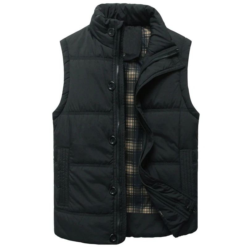Прямая, осенний мужской жилет, военная зимняя куртка без рукавов, верхняя одежда, M-XXL, XP06 - Цвет: Черный