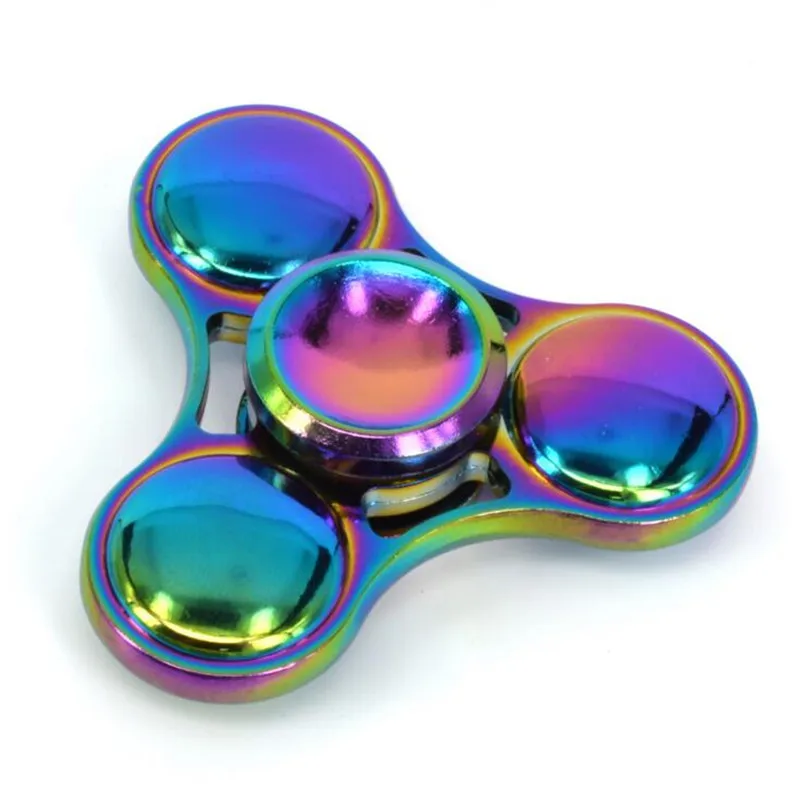 

New Toy Hand Spinner Colorful Rainbow Metal Fidget spinner Anti Stress New Year Gift Toys Gift Man Finger Toys Tops