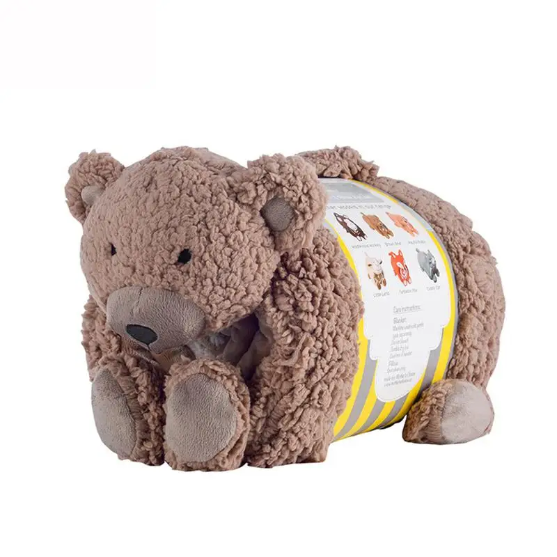 

Two-Piece Set Newborn Blanket Large Size Soft Blanket With Bear Toy Size 30 X 45in Newborn Baby Blanket Babies Birthday Gift
