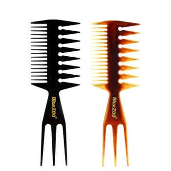 

1pc Professional Hair Styling Comb Highlighting Combs Double-sided Fish Bone Shape Big Tooth Comb for Women Men Hair Dyeing Tool