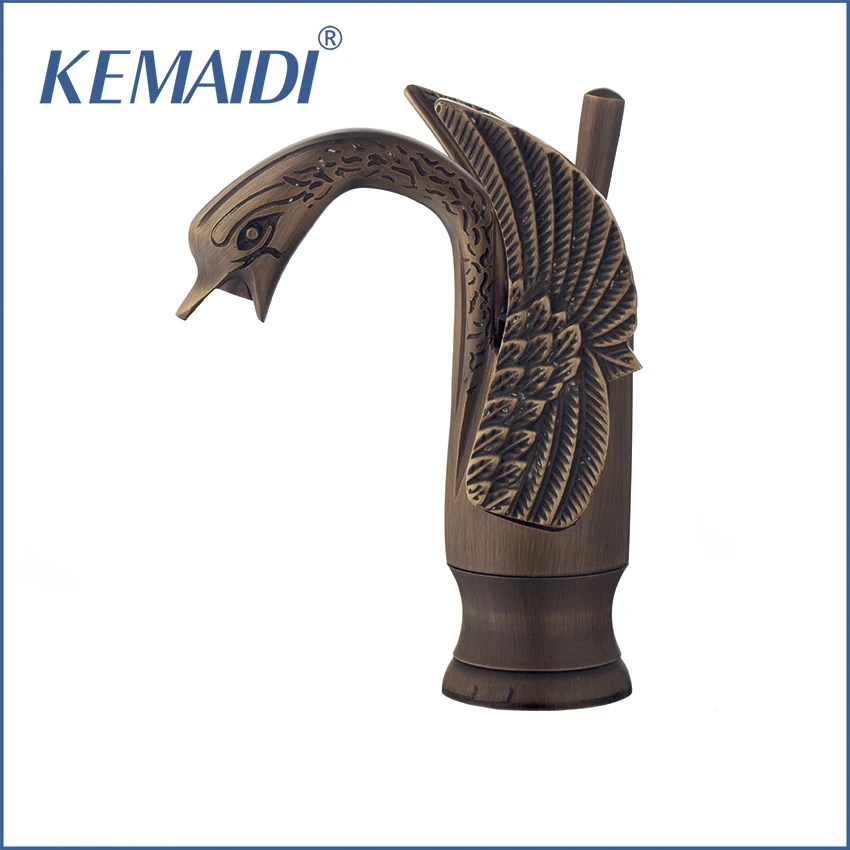 Новое поступление от KEMAIDI античные латунные Смесители для ванной комнаты