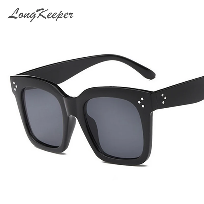 

LongKeeper Square Black Sunglasses Men UV400 Lens Cool Sun Glasses Men Fashion Shades Male 2017 Brand Designer Lunette