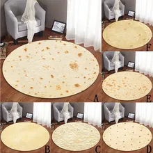 Burrito Tortilla ковер комфорт мексиканская еда творения обертывание одеяло фланелевый круглый ковер для ванной комнаты 80 см для гостиной