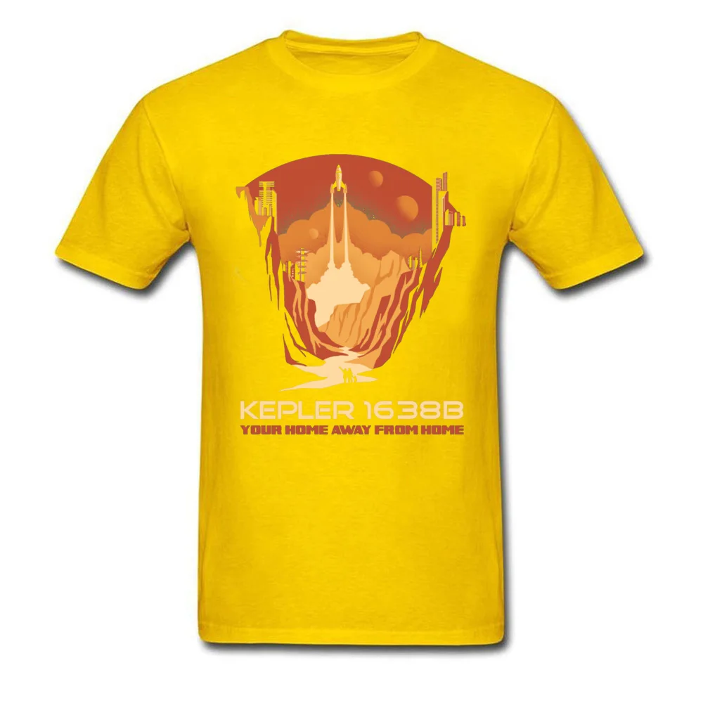 New World Kepler 1638b 15471 Tshirts Fitness Tight Short Sleeve Fashion Crew Neck All Cotton T Shirt Tops & Tees for Men Summer New World Kepler 1638b 15471 yellow