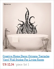 Jellyfish виниловая наклейка на стену, декор для ванной комнаты-морской океан, животное, морская Наклейка на стену, под морем, декор на стену B-33
