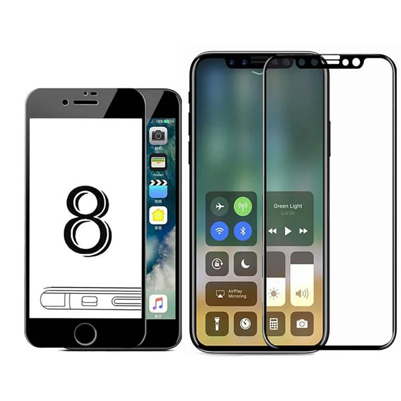 

3D Full Coverage Protective Guard Film for iphone8 iphoneX Tempered Glass Screen Protector Cover For iphone X/10 8 Plus 8plus