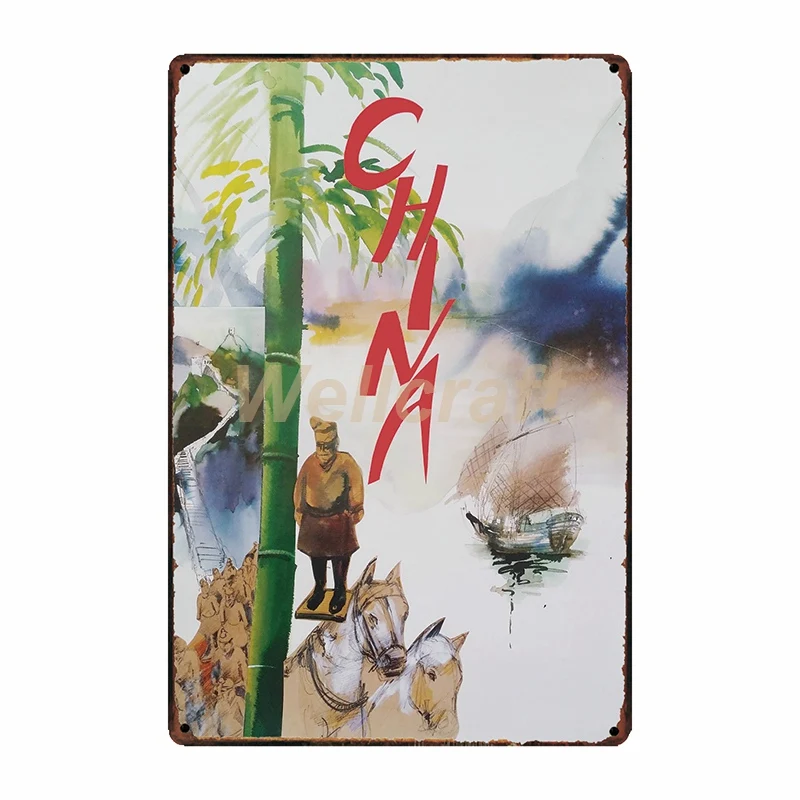 [WellCraft] известный Cite металлическая вывеска настенная тарелка винтажная Паб Бар RetroCalifornia Куба Канада железная живопись Декор FG-252 - Цвет: WA 2762