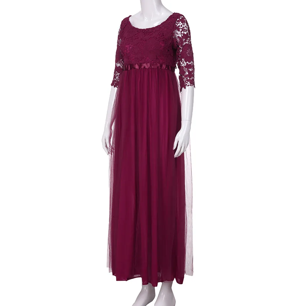 Женское шифоновое кружевное платье с цветочной вышивкой и круглым вырезом, длинное платье подружки невесты, платье Макси