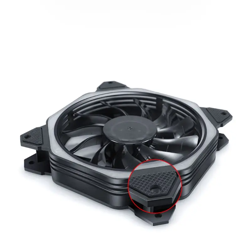 1PC 12cm Double Aperture Multi colored Silent LED Computer Case PC Cooling Fan 12V Cooling Fan 5