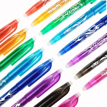 1 шт Новинка 0,5 мм стираемая ручка 1 шт цветные заправки набор 8 видов стилей Радужная стираемая ручка Лучшая гелевая ручка