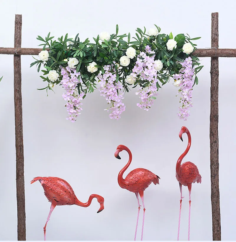 Flone Artificial Fake Flowers Rose Wedding Supplies Arched Door DIY Decoration Flower Row Silk Flowers For a Wedding Decor (1)