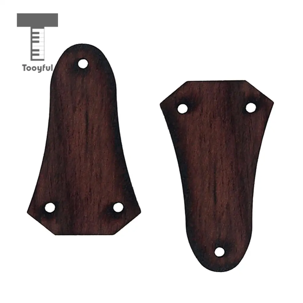 Tooyful Exquisite 2 Pieces Rosewood Guitar 3 Holes Truss Rod Cover for Acoustic Guitar Replacement Parts