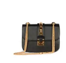 Luxury brand Famous Diamonds chain rivet Clutch women Bag 2016 winter selling genuine leather bag Female Shoulder Crossbody bag