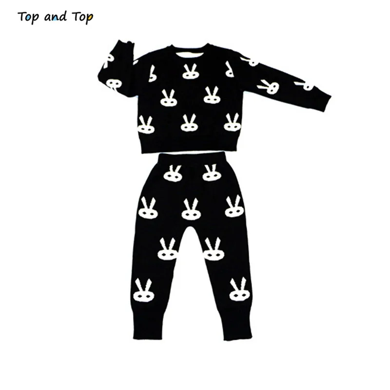Top and Spring Autumn 2Pcs Baby Girls Fashion Cotton Sets Long Sleeve Pullover Sweater+Pants Kids Clothing | Детская одежда и