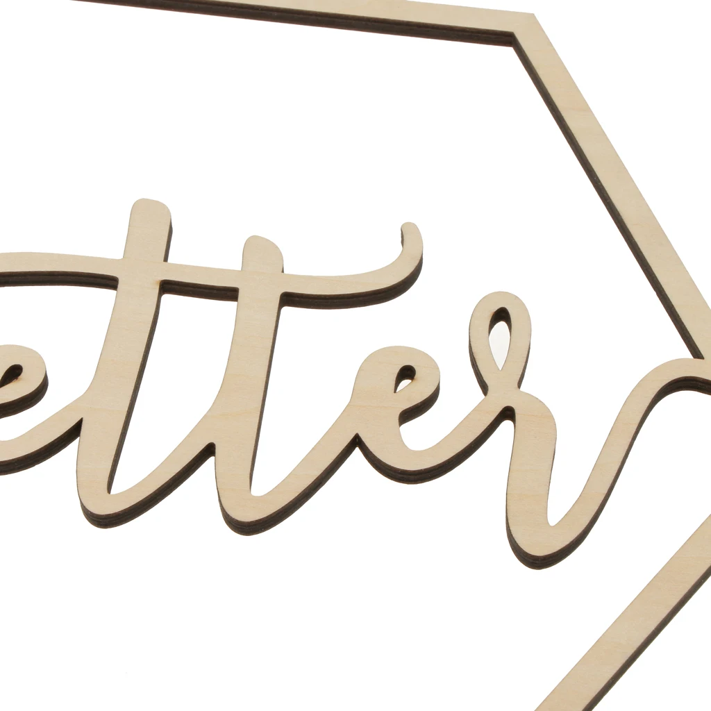 2pcs Hexagon Bride Groom Chair Signs Wooden Wedding Hanging Signs for Wedding Chairs Decor