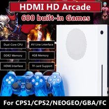 New 4GB 600 Classic Games HD TV Game Consoles Video Game Console Support HDMI TV Out For CPS1/CPS2/NEOGEO/Arcade/GBA/MD Format