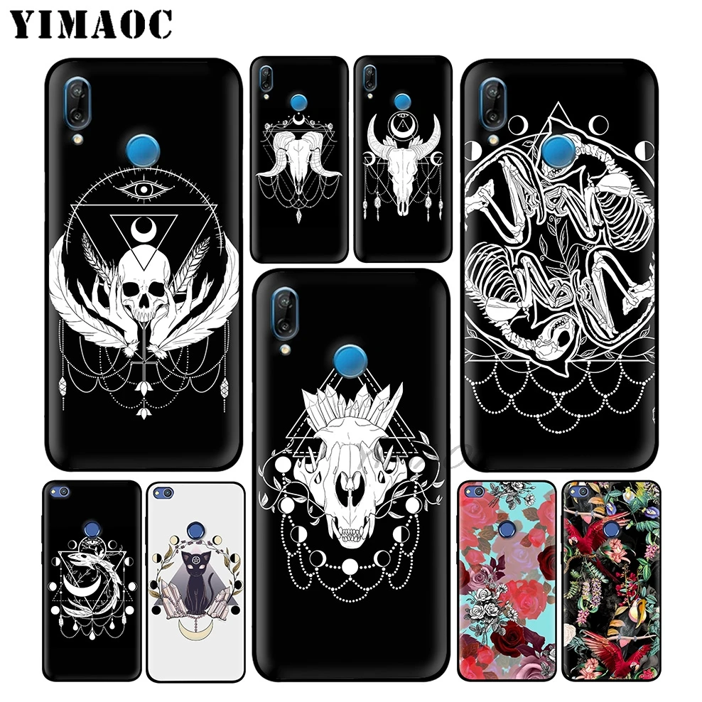 YIMAOC Skull Cat Sheep Moon Soft Case For Huawei P30 P20 Pro P10 P9 P8 2015 2017 P Smart Plus Z 2019 Nova 5i 4 3 3i 2i Lite |
