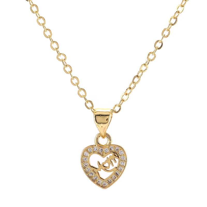 Винтажное Горячее предложение, ожерелье с сердечком и подвесками, элегантный AAA CZ камень, плавающий Шарм, свадебное ожерелье, женское массивное ювелирное изделие