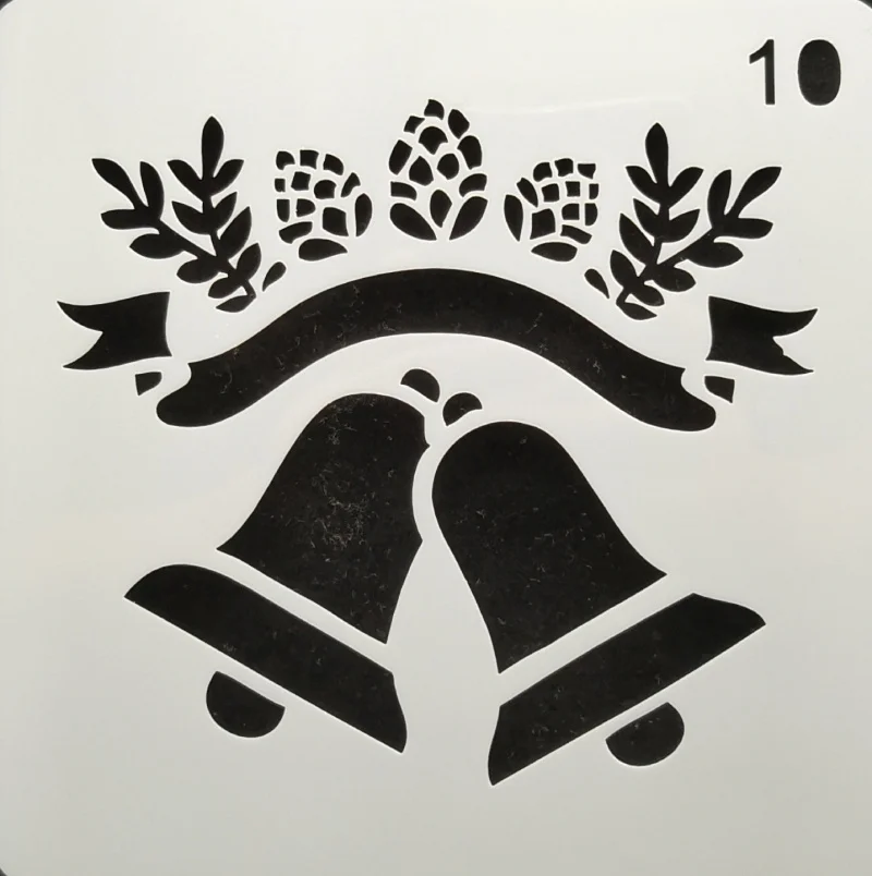 

13*13 Christmas bell Layering Stencils for Diy scrapbook/photo album Decorative Embossing coloring,painting stencil,home decor