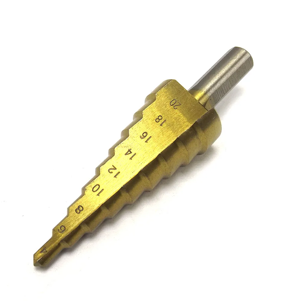 3PCS Professional Pagoda Drill Bit Quality Perforator HSS Titanium Coated Straight Flute Stepped Drill Bits 4-32mm 4-20mm 4-12mm 3PCS Professional Pagoda Drill Bit Quality Perforator HSS Titanium Coated Straight Flute Stepped Drill Bits 4-32mm 4-20mm 4-12mm