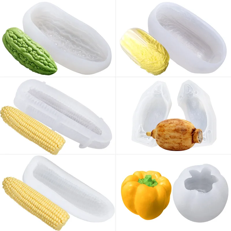

Corn Bitter Melon Cabbage Lotus Root Pepper Vegetable 3D Mousse Cake Dessert Silicone Mold Baking Chocolate Ice Cream