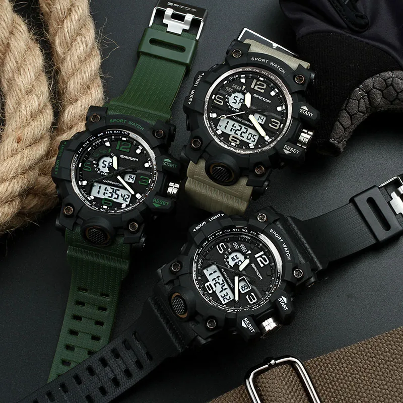  2019 SANDA 742 Military Men's Watches Top Brand Luxury Waterproof Sport Watch Men S Shock Quartz Wa