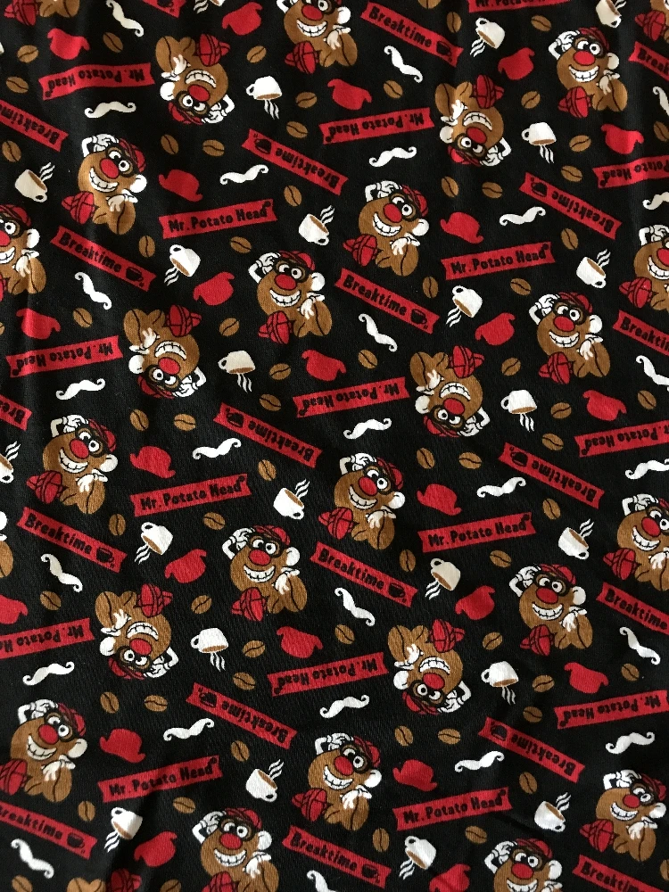 かわいいトイ ストーリーミスターポテトヘッド漫画弾性ニット綿生地縫製キルティングパッチワークの赤ん坊の子布織物 Fabric Aliexpress