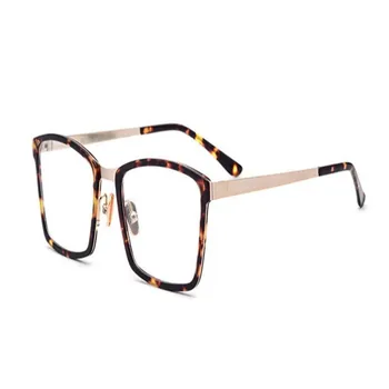 

MONGOTEN Brand Design Unisex Fashion Full Rim Acetate Retro Prescription Lens Eyewear Frame Leopard Anti-fatigue Reading Glasses