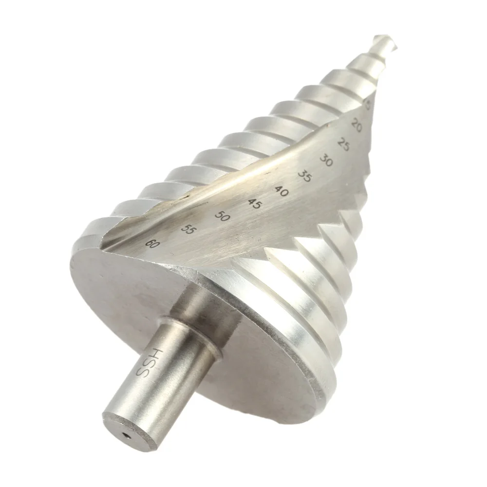  HSS Spiral Flute Stepped Drill Pagoda step drill 6-60mm Effective Spiral Groove Essential Hole Cutter Tool brocas para madera