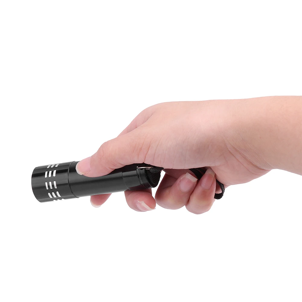

9 LED Mini flashlight LED Ultra bright Aluminum UV Blacklight led UV Flashlight Handheld For Marker Checker Detection