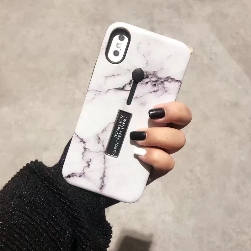 Marble PC Cover For iPhone 6 6s 6Plus 7 7Plus 8 8Plus X Case Ring Slim For iPhone 6 6s 6Plus 7 Marble Cases Ring Holder Armor (4)