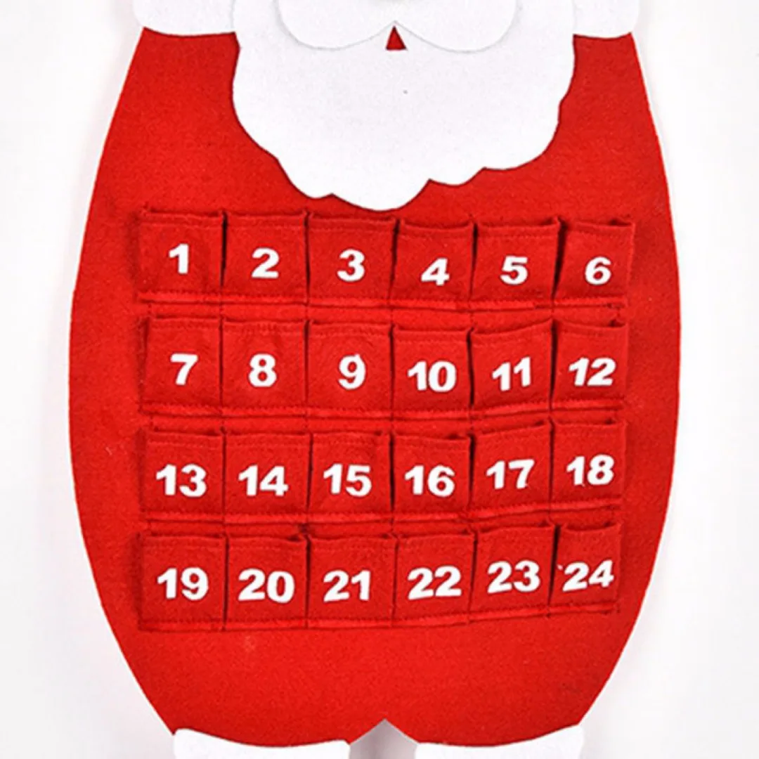 2018 Newest Christmas Advent Calendar Craft Santa Claus Snowman Hanging Decor Christmas Pendant Ornament